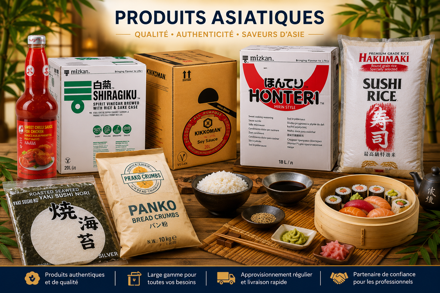 Produits asiatiques distribués par Adam Impex
