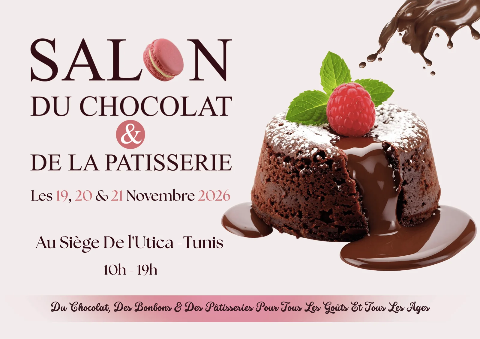 Affiche officielle Salon du Chocolat et de la Pâtisserie 2026 à Tunis